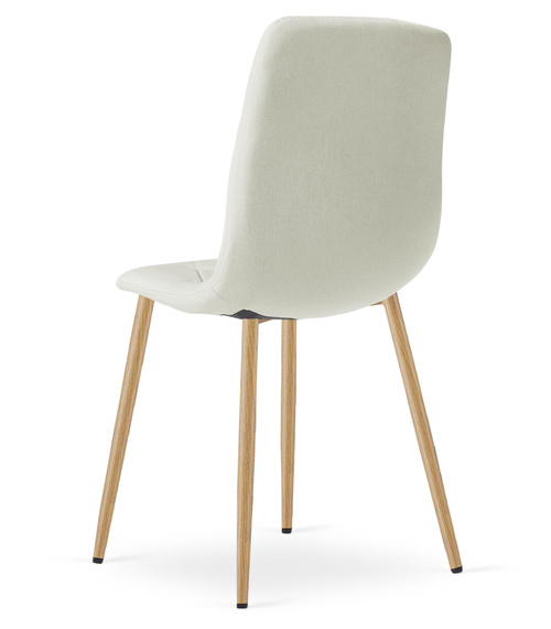 Krzesło LIBRA - beż materiał / nogi kolor drewna x 3