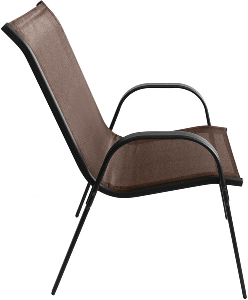 Stół okrągły ISLAND 90cm + 4x Krzesło SOFIA brąz