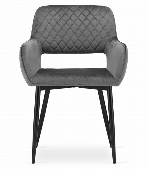 Krzesło AMALFI - ciemny szary aksamit x 2