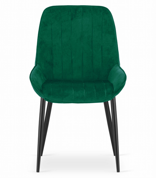 Krzesło LARY - ciemna zieleń aksamit x 3