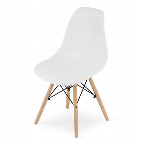 Zestaw stół okrągły TODI 90 biały + 4 krzesła OSAKA białe