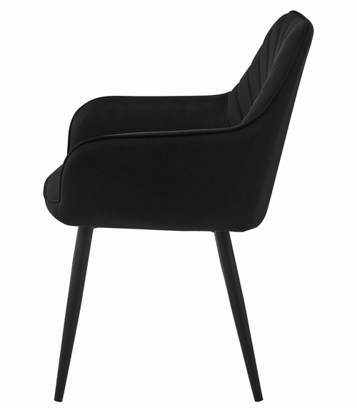 Krzesło NANA - czarny aksamit / nogi czarne x 2