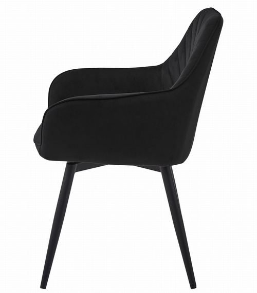 Krzesło NANA360 - czarny aksamit / nogi czarne x 1