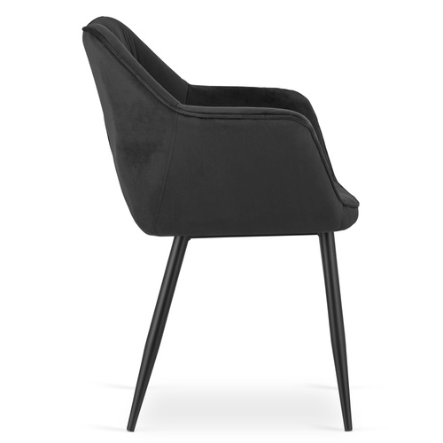Krzesło MADERA - czarny aksamit x 2