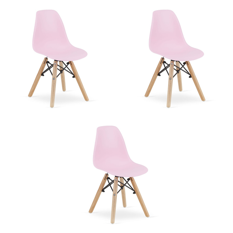 Krzesło ZUBI - róż x 3