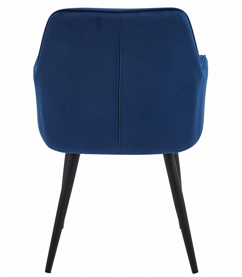 Krzesło JORK - granat aksamit / nogi czarne x 1