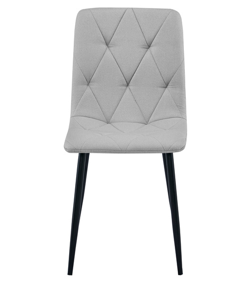 Krzesło LIBRA - jasny szary materiał / nogi czarne x 2