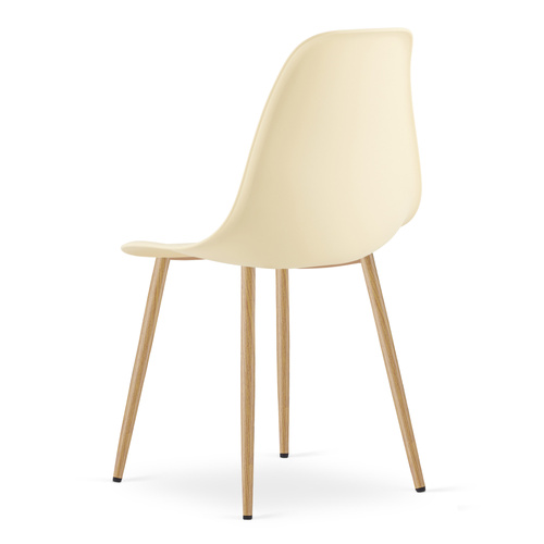 Krzesło WAT kremowe / nogi naturalne x 2