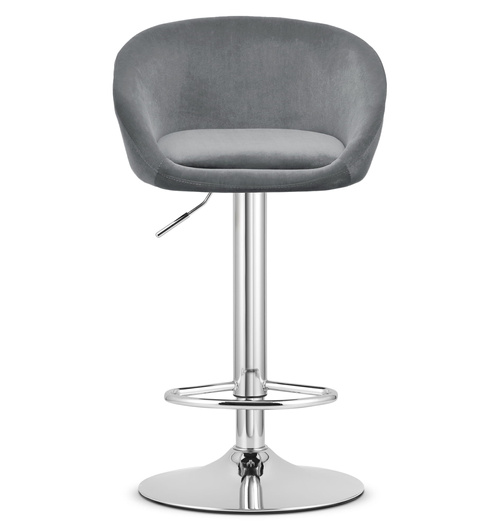 Hoker EAST - aksamit szary / baza chrom