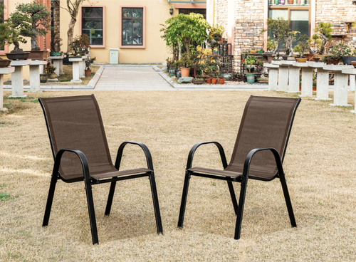 Stół okrągły ISLAND 60cm + 2x Krzesło SOFIA brąz