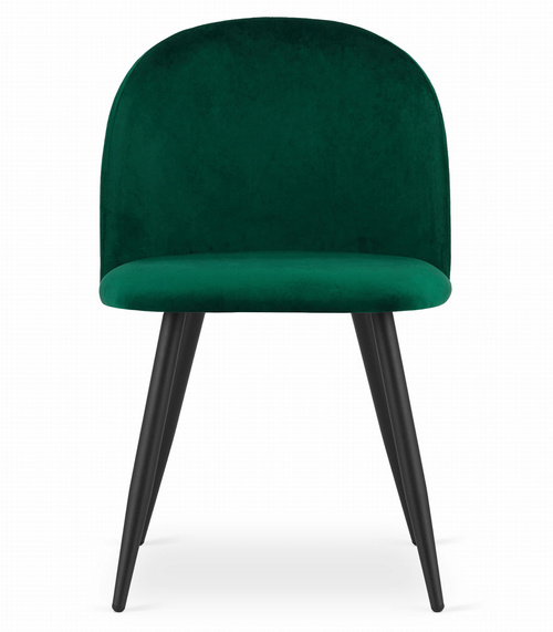 Krzesło BELLO - aksamit zieleń / nogi czarne x 4