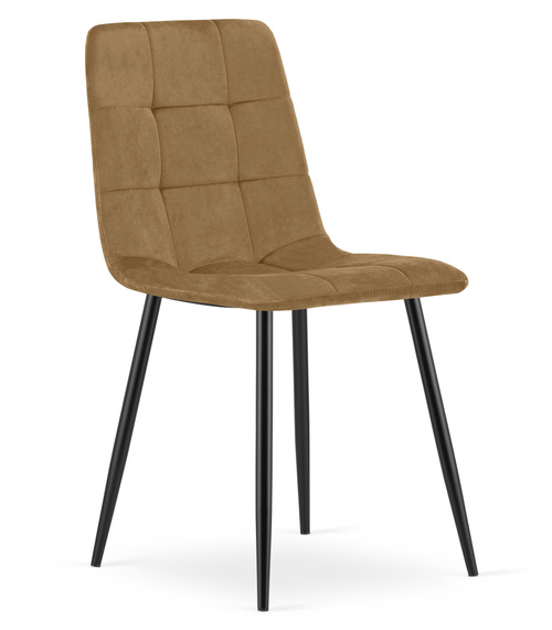 Krzesło KARA - brązowy aksamit / nogi czarne x 3