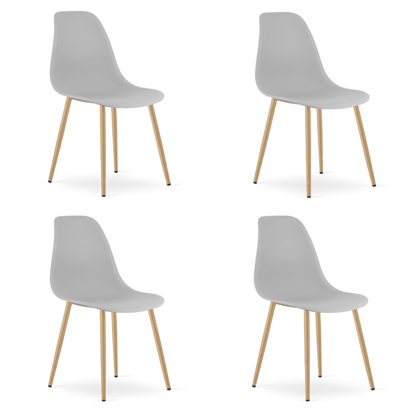 Krzesło WAT szare / nogi naturalne x 4