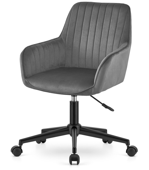 Fotel obrotowy ROXY - ciemny szary aksamit