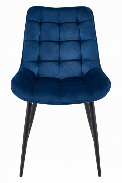 Krzesło BERA - granat aksamit / nogi czarne x 4
