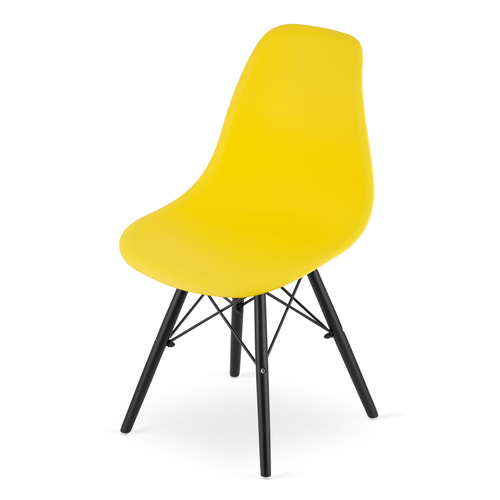 Krzesło OSAKA żółte / nogi czarne x 2
