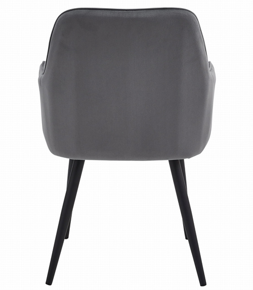 Krzesło NANA - ciemny szary aksamit / nogi czarne x 2