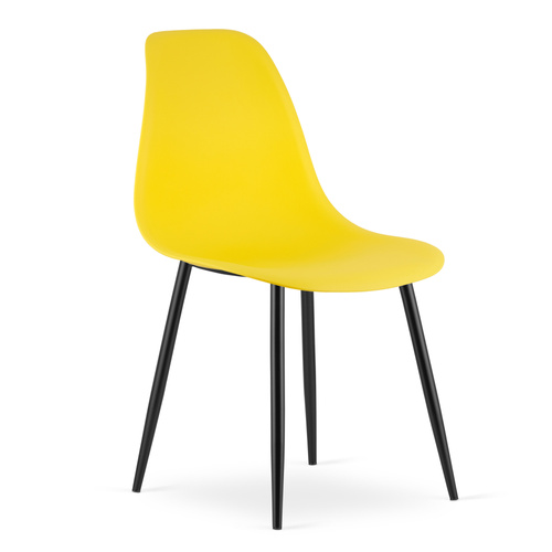 Krzesło WAT żółte / nogi czarne x 3