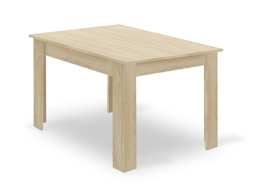 Zestaw Stół NP 120x80 Dąb Sonoma + 4 krzesła WAT szare / nogi naturalne