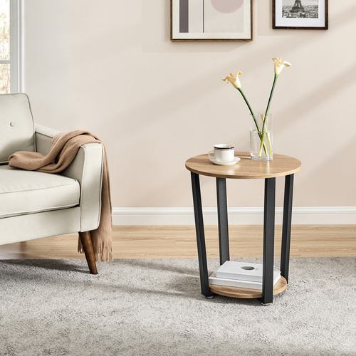 Stolik Okrągły - sonoma - LET057B11