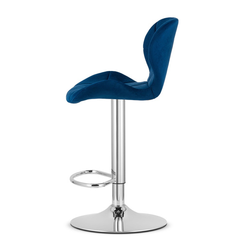 Hoker WEST - aksamit granatowy / baza chrom