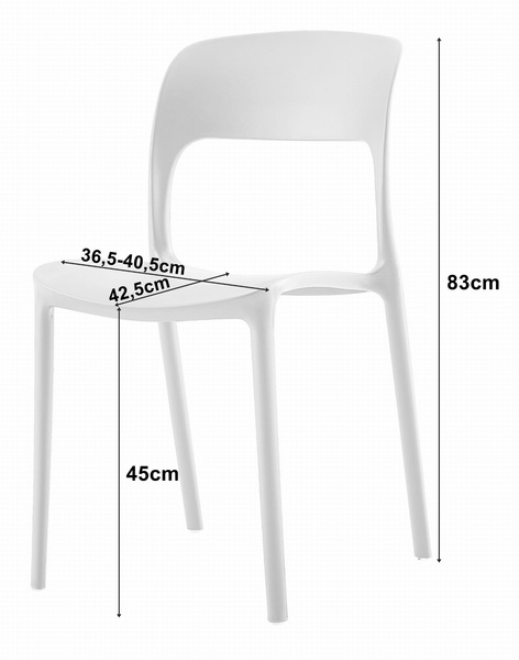 Krzesło IPOS - białe x 2