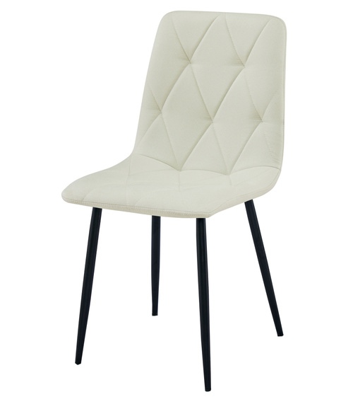 Krzesło LIBRA - beż materiał / nogi czarne x 2