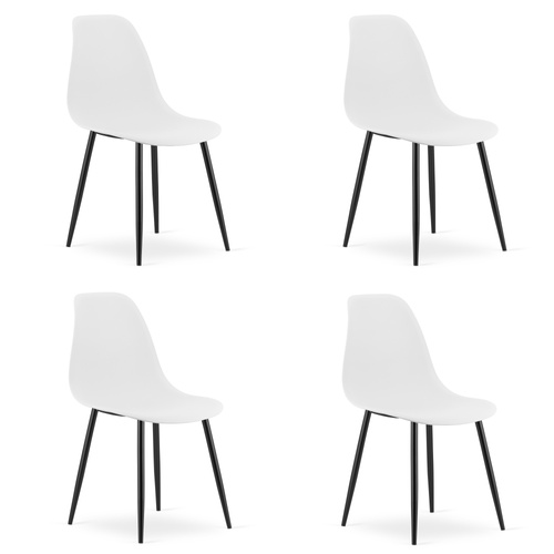 Krzesło WAT białe / nogi czarne x 4