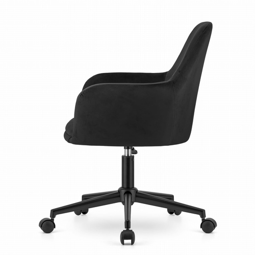 Fotel obrotowy NARNI - czarny aksamit