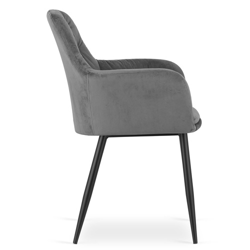Krzesło DAKAR - ciemny szary aksamit x 1