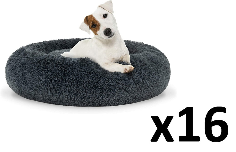 Legowisko pluszowe M 60cm - ciemnoszare x 16