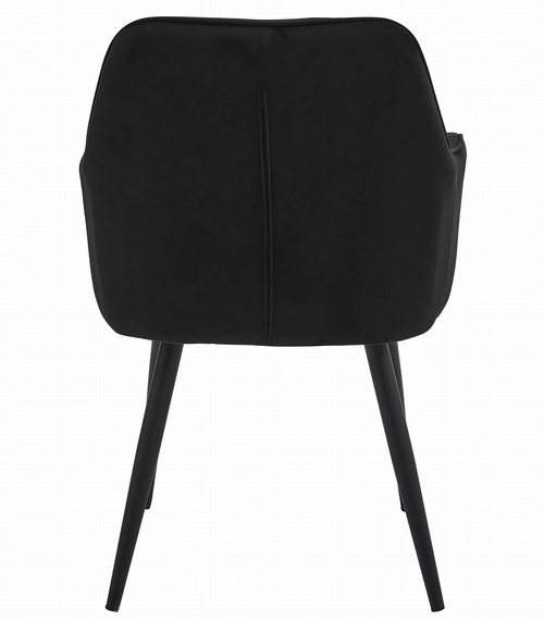 Krzesło JORK - czarny aksamit / nogi czarne x 1