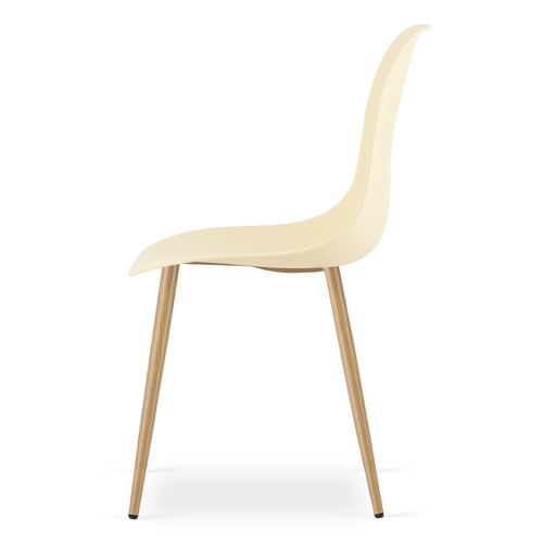 Krzesło WAT kremowe / nogi naturalne x 3