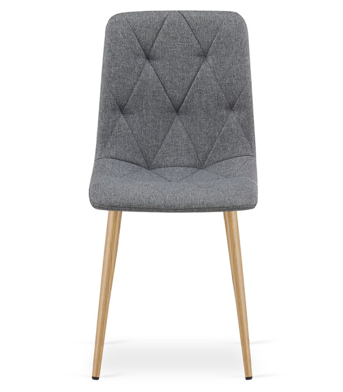 Krzesło LIBRA - ciemny szary materiał / nogi kolor drewna x 3