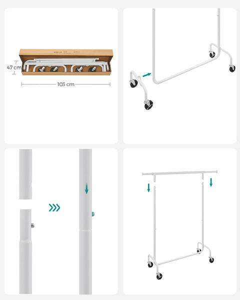 Wieszak na Ubrania na Kółkach - HSR011W01V1