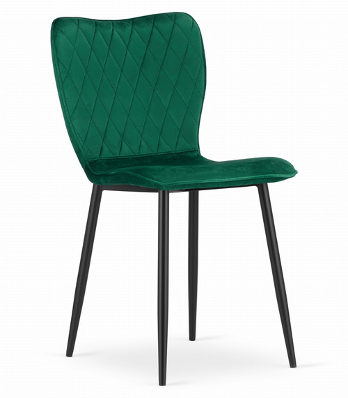Krzesło FOX - ciemna zieleń aksamit x 3