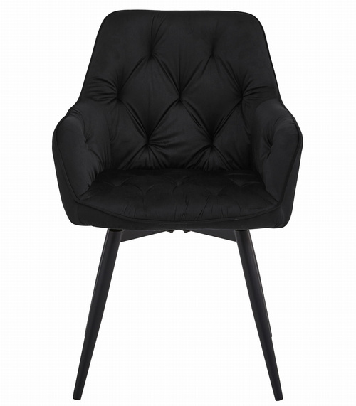 Krzesło JORK360 - czarny aksamit / nogi czarne x 2