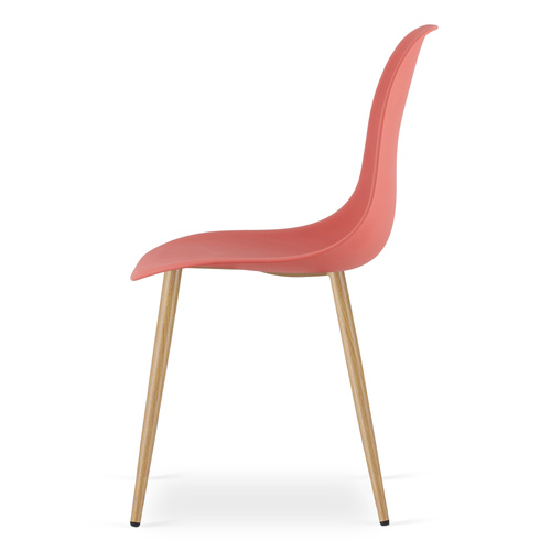 Krzesło WAT cynober / nogi naturalne x 4