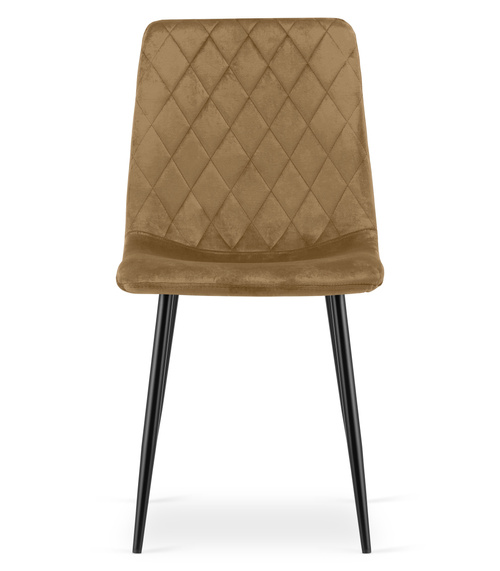 Krzesło TURIN - brązowy aksamit / nogi czarne x 4