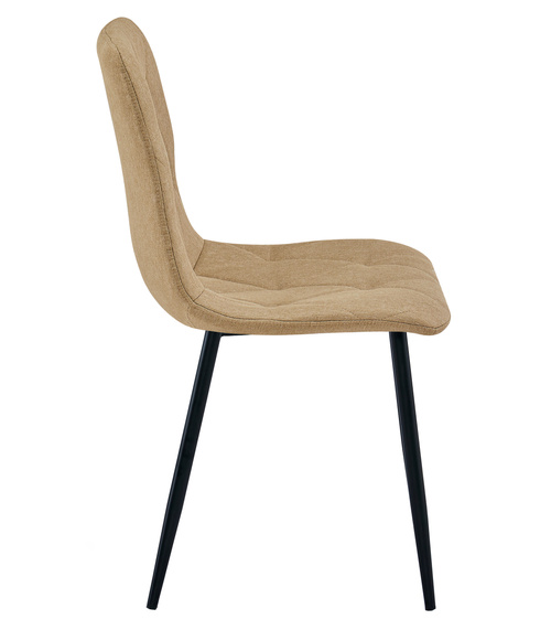 Krzesło LIBRA - brąz materiał / nogi czarne x 3