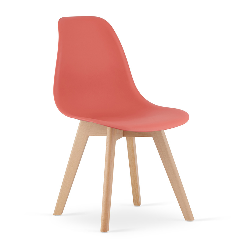 Krzesło KITO cynober / nogi naturalne x 2