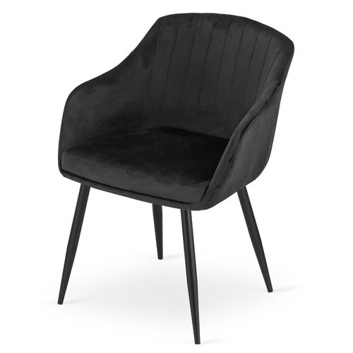 Krzesło DAXO - czarny aksamit x 2