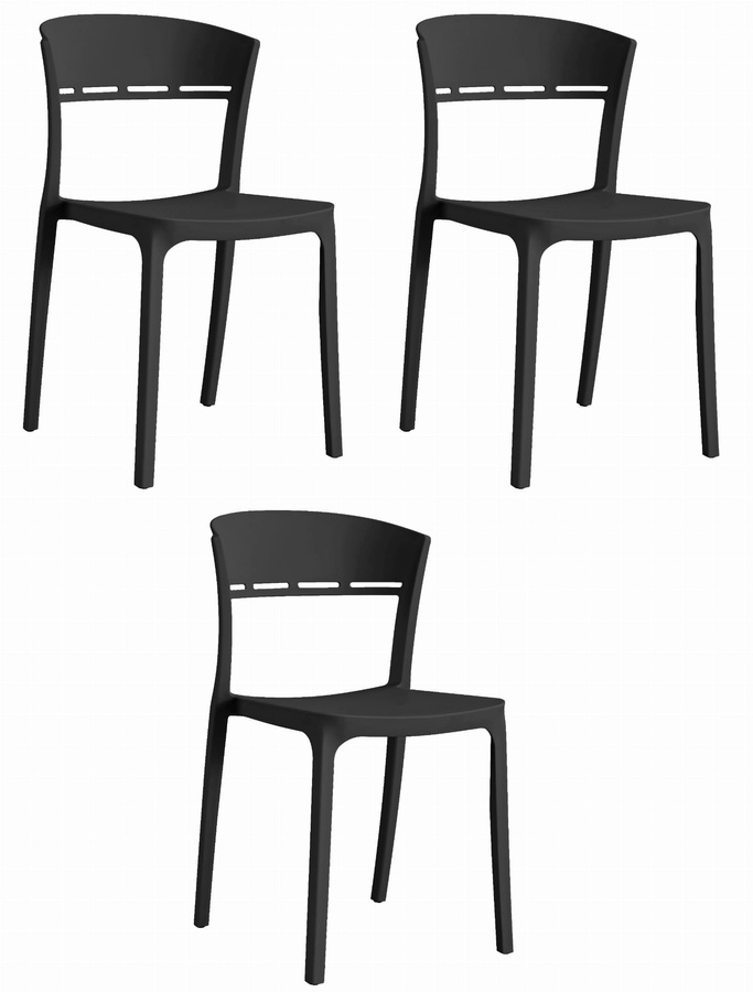 Krzesło COCO - czarne x 3