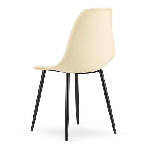 Krzesło WAT kremowe / nogi czarne x 4