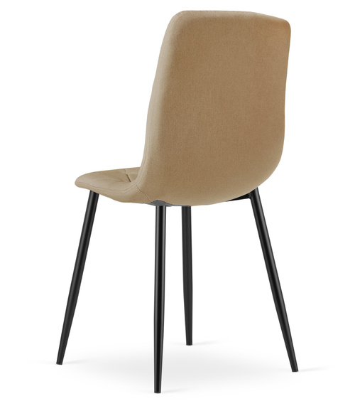 Krzesło LIBRA - brąz materiał / nogi czarne x 3