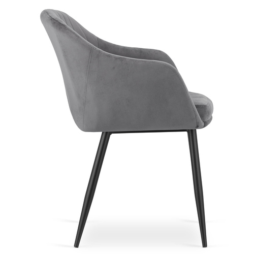 Krzesło DAXO - ciemny szary aksamit x 2