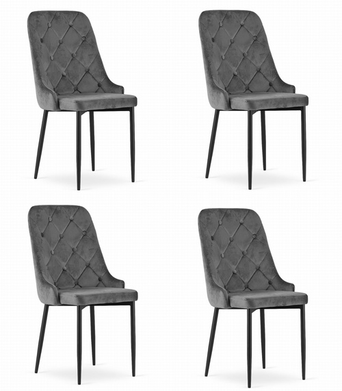 Krzesło CAPRI - szare x 4