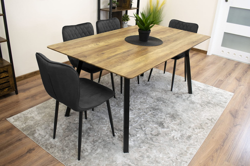 Krzesło FOX - czarny aksamit x 2