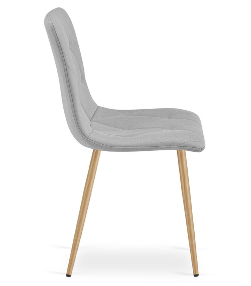 Krzesło LIBRA - jasny szary materiał / nogi kolor drewna x 2