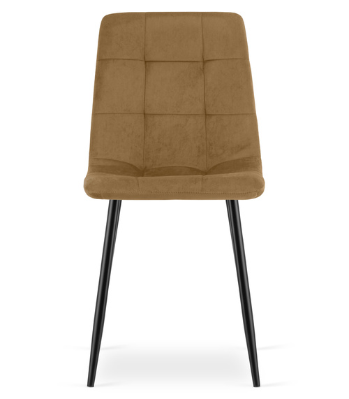 Krzesło KARA - brązowy aksamit / nogi czarne x 4